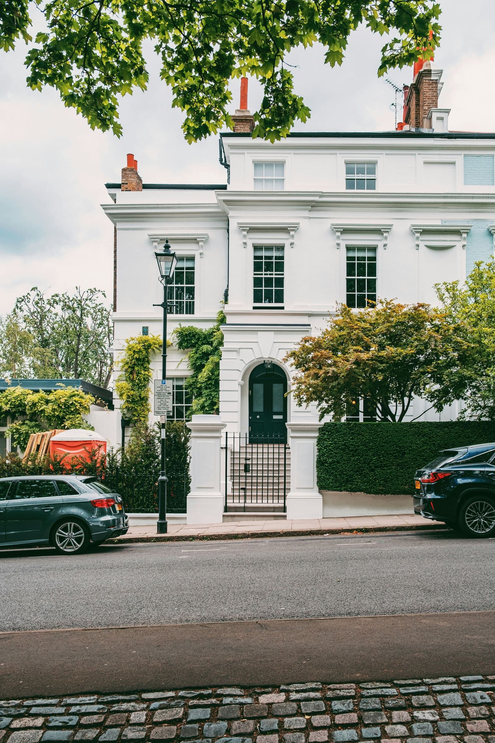 Edwardian Stucco Facade Restoration project in Belsize Park, NW3